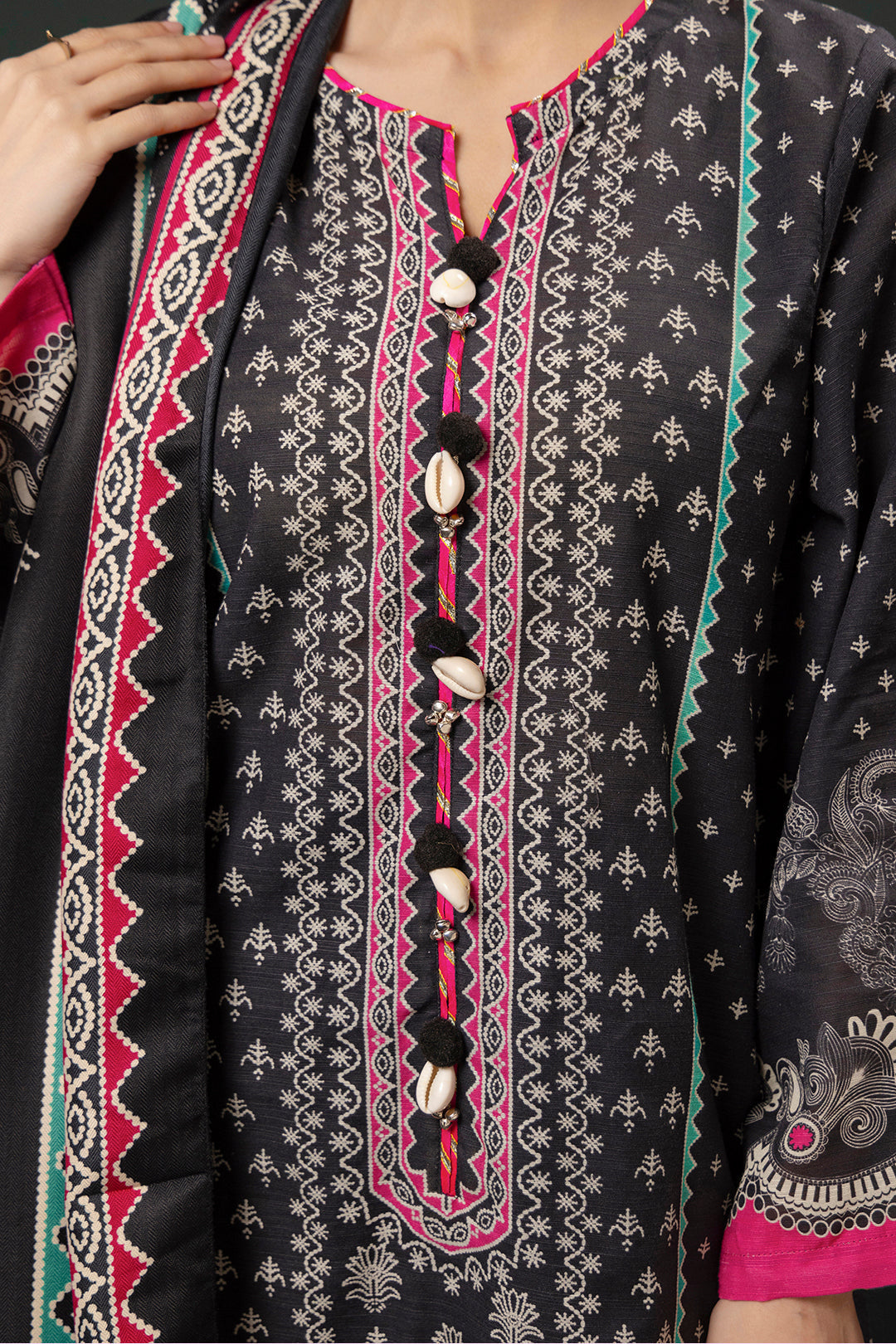 Zellbury | Winter Pret | Kurta Shawl Trouser - 3008 - Designer Dress with Intricate embroidery and embellishments. Shop elegent wedding dress at Maria Faisal.