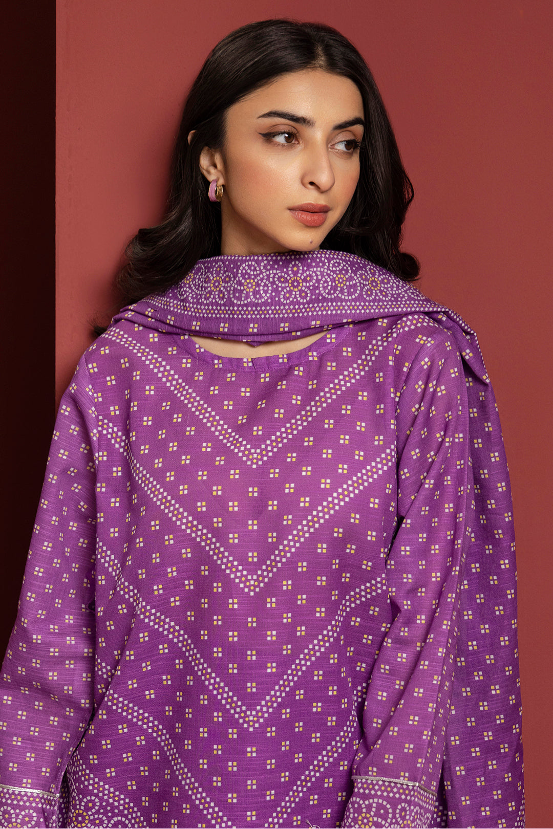 Zellbury | Winter Pret | Kurta Dupatta Trouser - 3072 - Designer Dress with Intricate embroidery and embellishments. Shop elegent wedding dress at Maria Faisal.