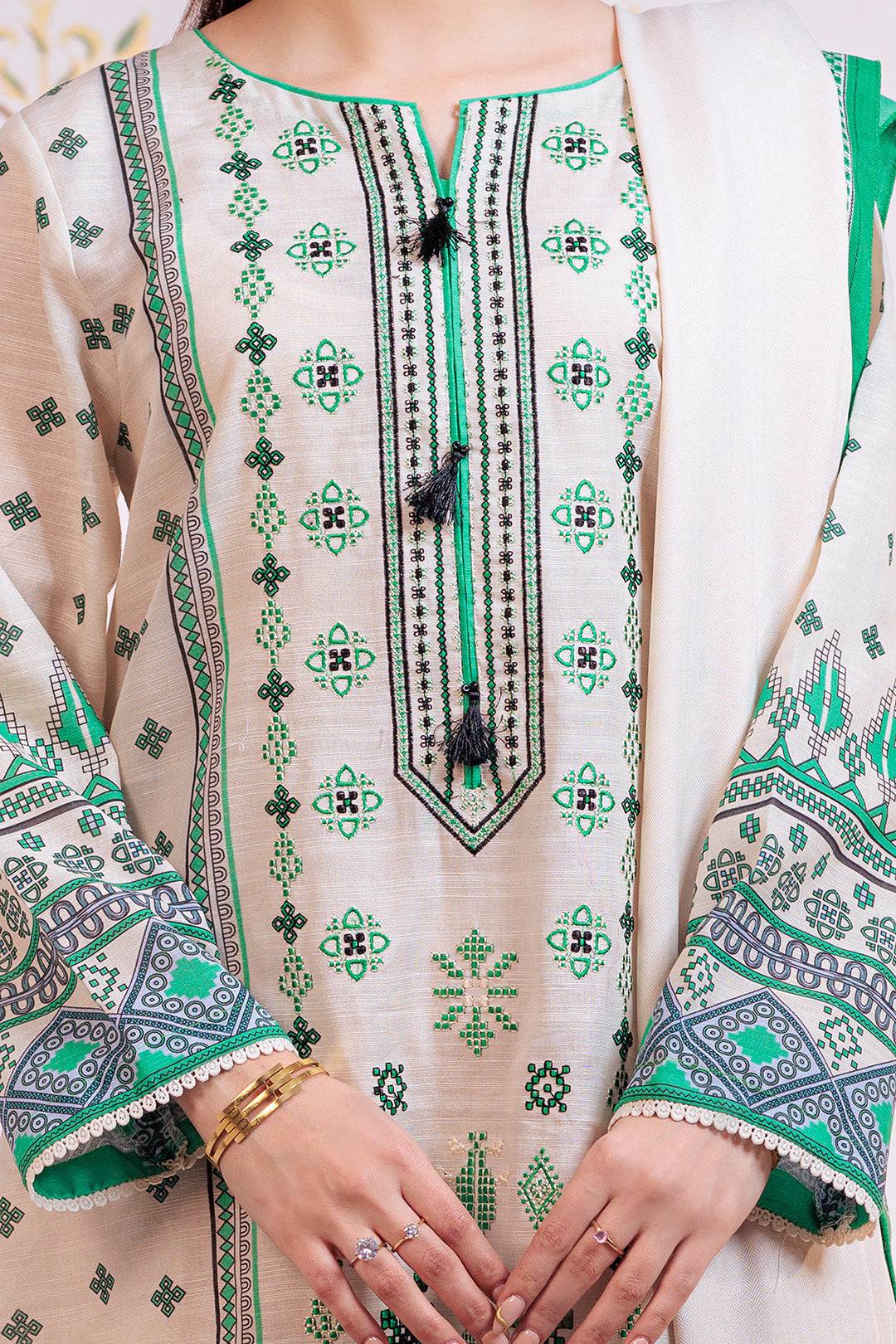 Zellbury | Winter Pret | Embroidered Kurta Dupatta Trouser - 3075 by Maria Faisal - Registered Vendor of : Zellbury Women - type : Essential Pret - 100% original wedding dresses