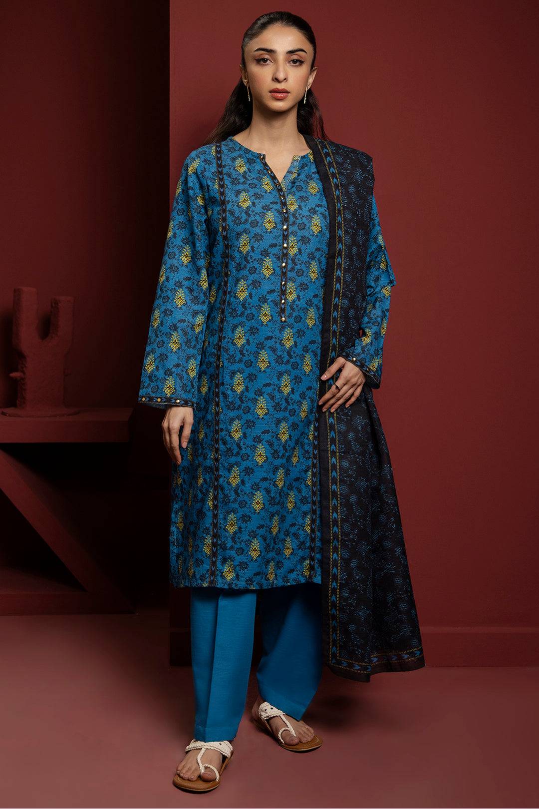 Zellbury | Winter Pret | Kurta Dupatta Trouser - 3115 by Maria Faisal - Registered Vendor of : Zellbury Women - type : Essential Pret - 100% original wedding dresses