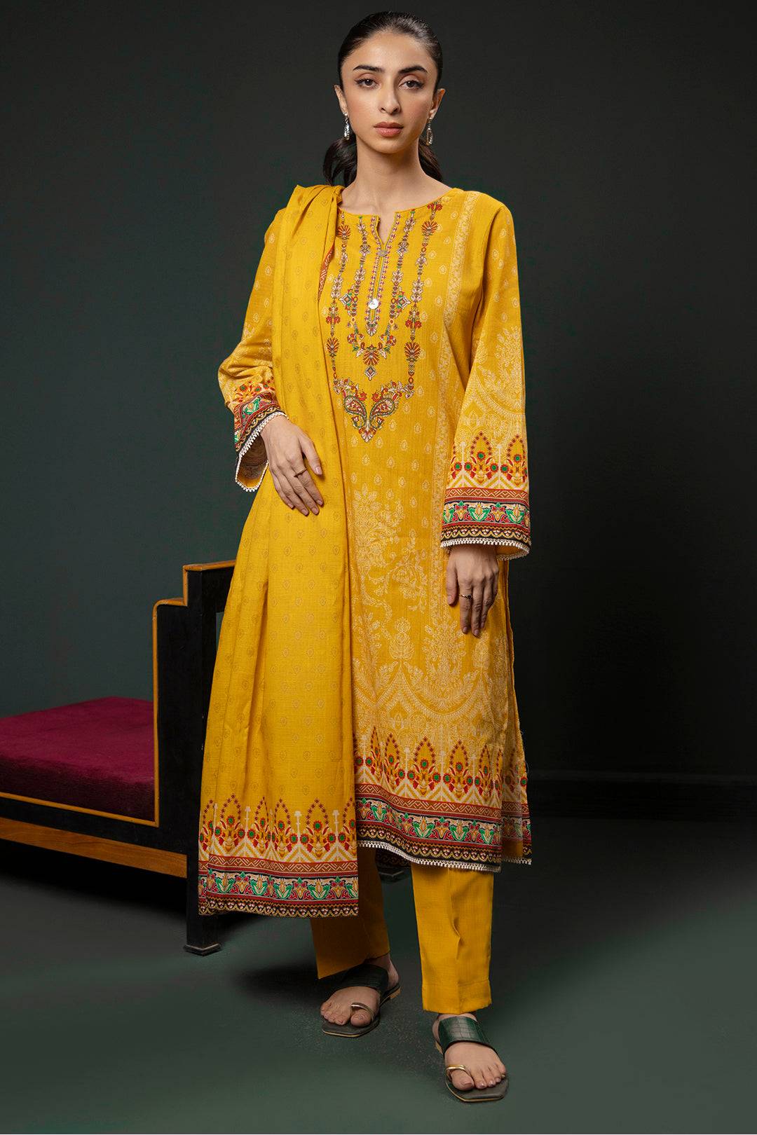 Zellbury | Winter Pret | Kurta Dupatta Trouser - 3151 by Maria Faisal - Registered Vendor of : Zellbury Women - type : Essential Pret - 100% original wedding dresses