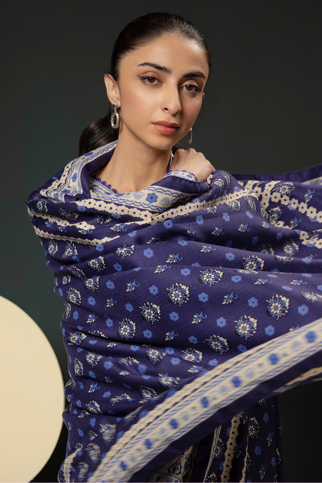 Zellbury | Winter Pret | Kurta Shawl Trouser - 3153 - Designer Dress with Intricate embroidery and embellishments. Shop elegent wedding dress at Maria Faisal.