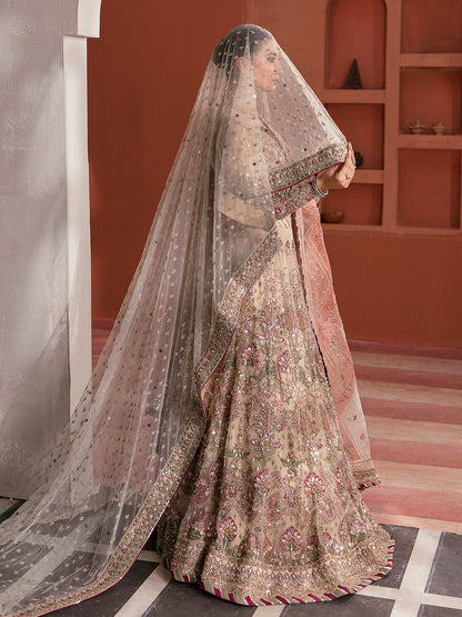 Gulaal | Wedding Formals | ANSHAH GL-WS-22V1-28 (IVORY WHITE LEHNGA CHOLI) - Designer Dress with Intricate embroidery and embellishments. Shop elegent wedding dress at Maria Faisal.
