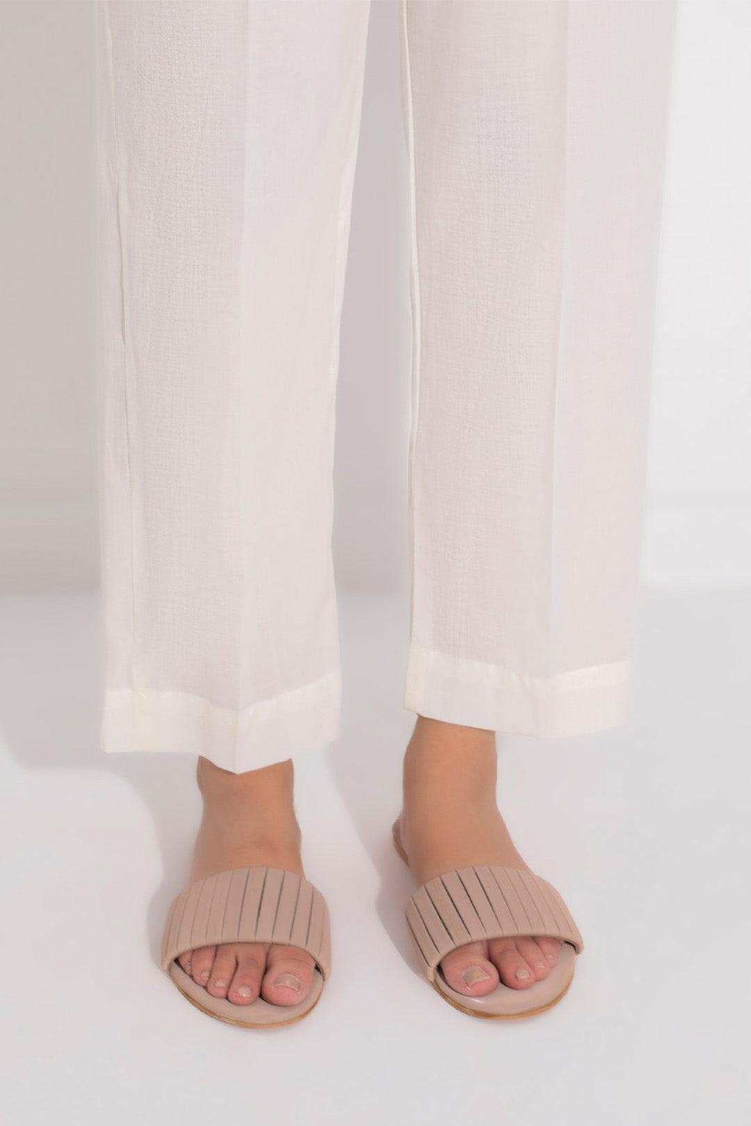 Zellbury | Unstitched Cambric Trouser | Unstitched Trouser - Designer Dress with Intricate embroidery and embellishments. Shop elegent wedding dress at Maria Faisal.
