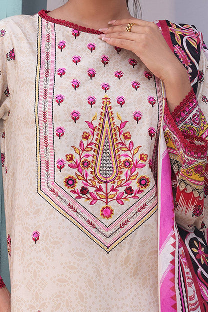 Zellbury | Unstitched 2 Piece Cambric | Embroidered Shirt Dupatta - 0022 by Maria Faisal - Registered Vendor of : Zellbury Women - type : Essential Unstitched - 100% original wedding dresses