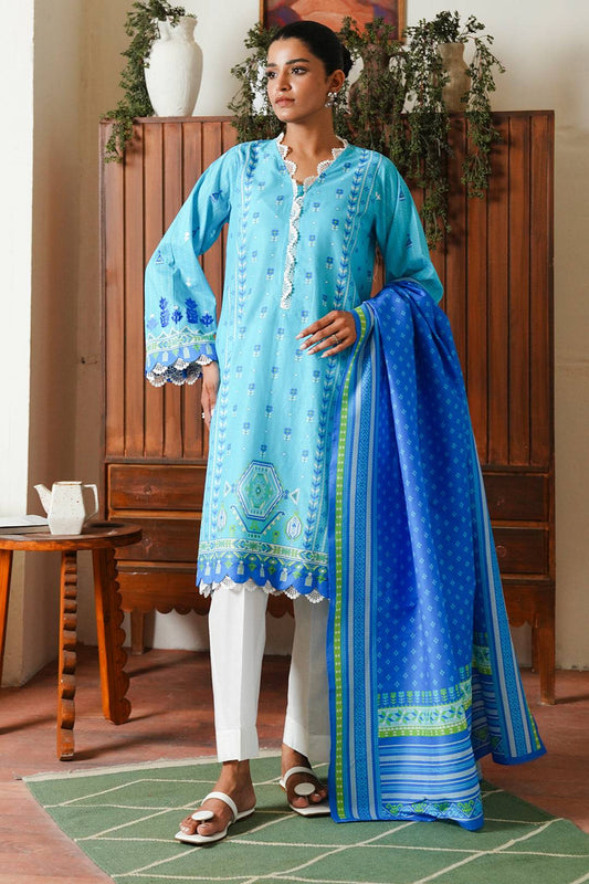 Zellbury | Unstitched 2 Piece Cambric | Embroidered Shirt Dupatta - 0028 by Maria Faisal - Registered Vendor of : Zellbury Women - type : Essential Unstitched - 100% original wedding dresses