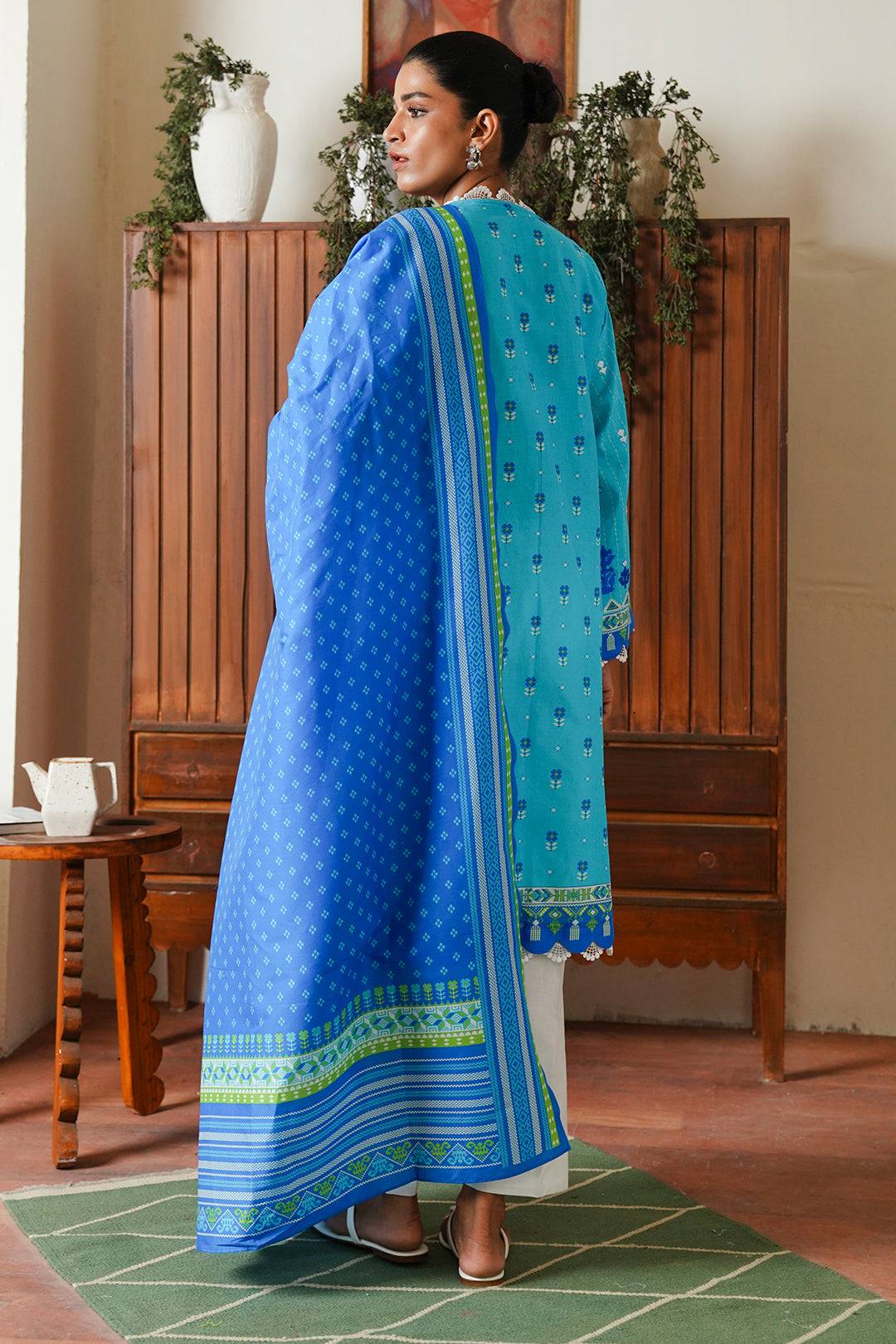Zellbury | Unstitched 2 Piece Cambric | Embroidered Shirt Dupatta - 0028 by Maria Faisal - Registered Vendor of : Zellbury Women - type : Essential Unstitched - 100% original wedding dresses