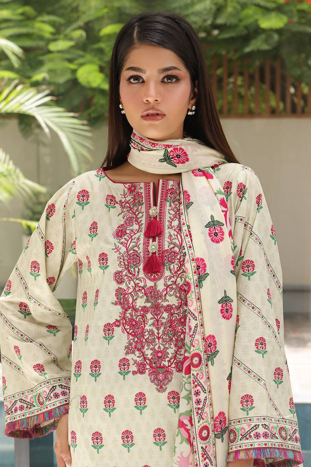 Zellbury | Unstitched 2 Piece Cambric | Embroidered Shirt Dupatta - 0105 by Maria Faisal - Registered Vendor of : Zellbury Women - type : Essential Unstitched - 100% original wedding dresses