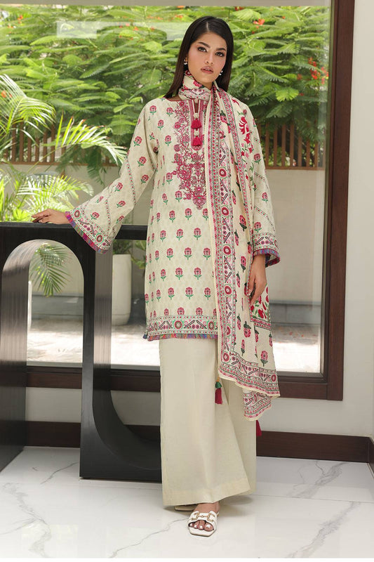 Zellbury | Unstitched 2 Piece Cambric | Embroidered Shirt Dupatta - 0105 by Maria Faisal - Registered Vendor of : Zellbury Women - type : Essential Unstitched - 100% original wedding dresses