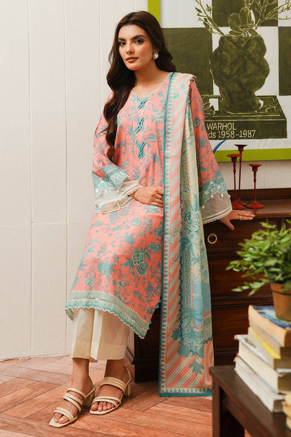 Zellbury | Unstitched 2 Piece Cambric | Embroidered Shirt Dupatta - 0106 by Maria Faisal - Registered Vendor of : Zellbury Women - type : Essential Unstitched - 100% original wedding dresses