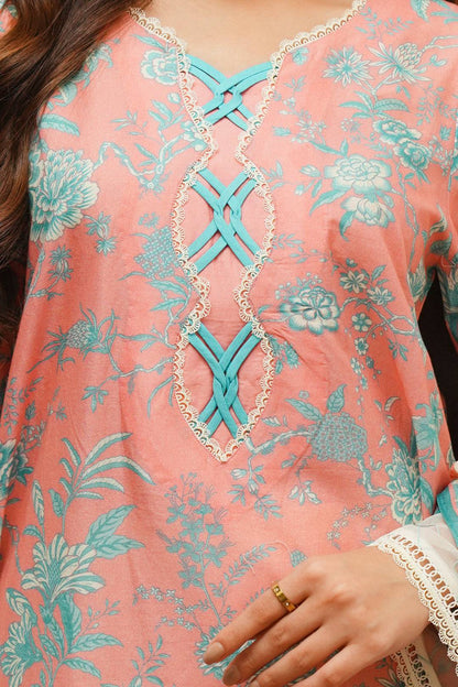 Zellbury | Unstitched 2 Piece Cambric | Embroidered Shirt Dupatta - 0106 by Maria Faisal - Registered Vendor of : Zellbury Women - type : Essential Unstitched - 100% original wedding dresses