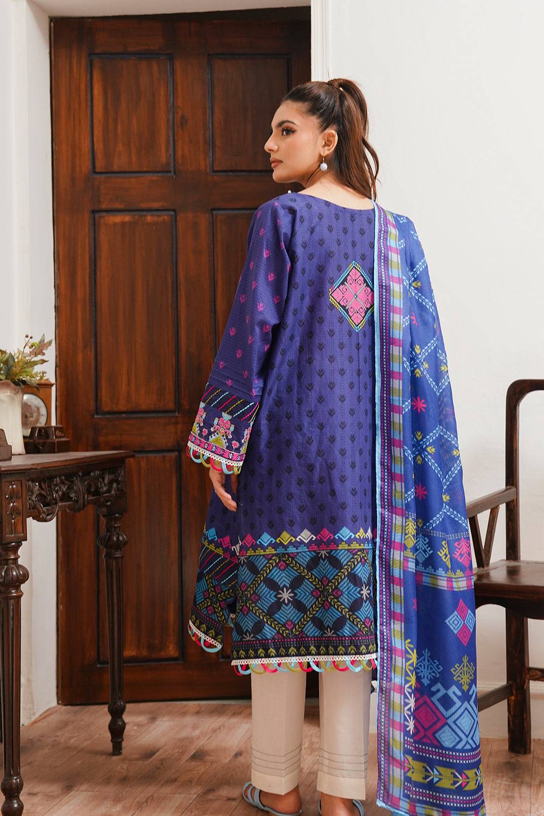 Zellbury | Unstitched 2 Piece Cambric | Embroidered Shirt Dupatta - 0108 by Maria Faisal - Registered Vendor of : Zellbury Women - type : Essential Unstitched - 100% original wedding dresses