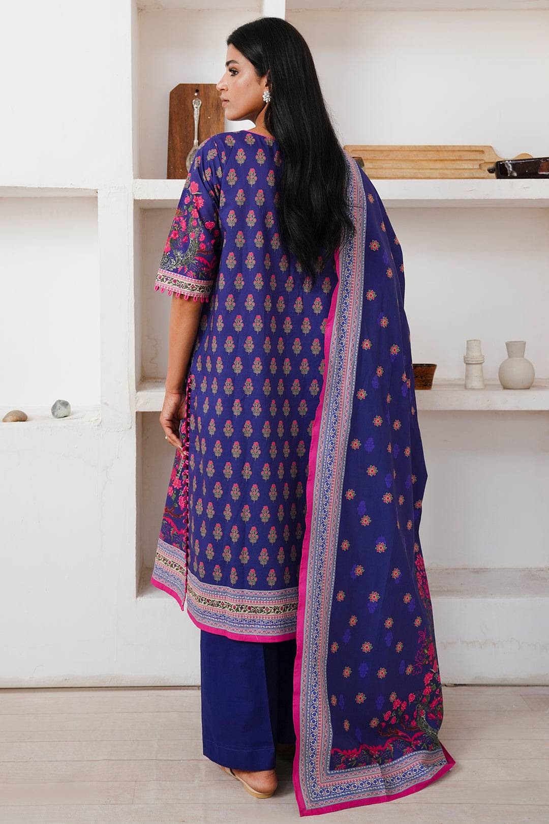 Zellbury | Unstitched 2 Piece Cambric | Embroidered Shirt Dupatta - 0110 by Maria Faisal - Registered Vendor of : Zellbury Women - type : Essential Unstitched - 100% original wedding dresses