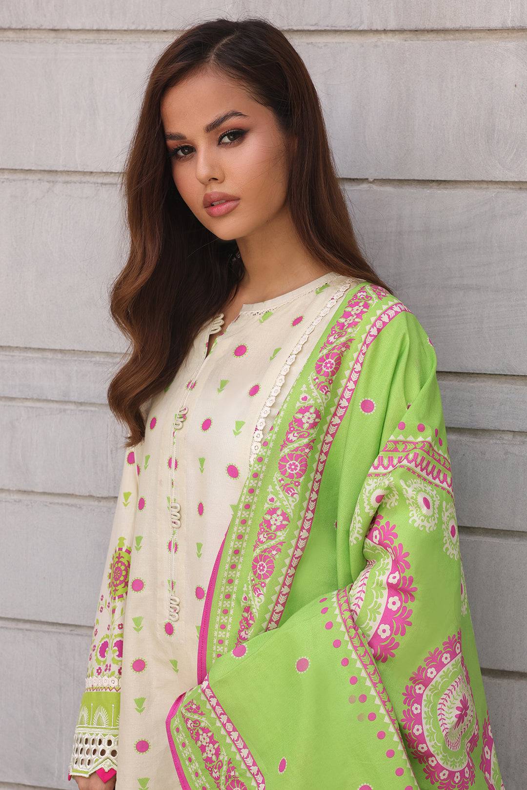 Zellbury | Unstitched 2 Piece Cambric | Embroidered Shirt Dupatta - 0111 by Maria Faisal - Registered Vendor of : Zellbury Women - type : Essential Unstitched - 100% original wedding dresses