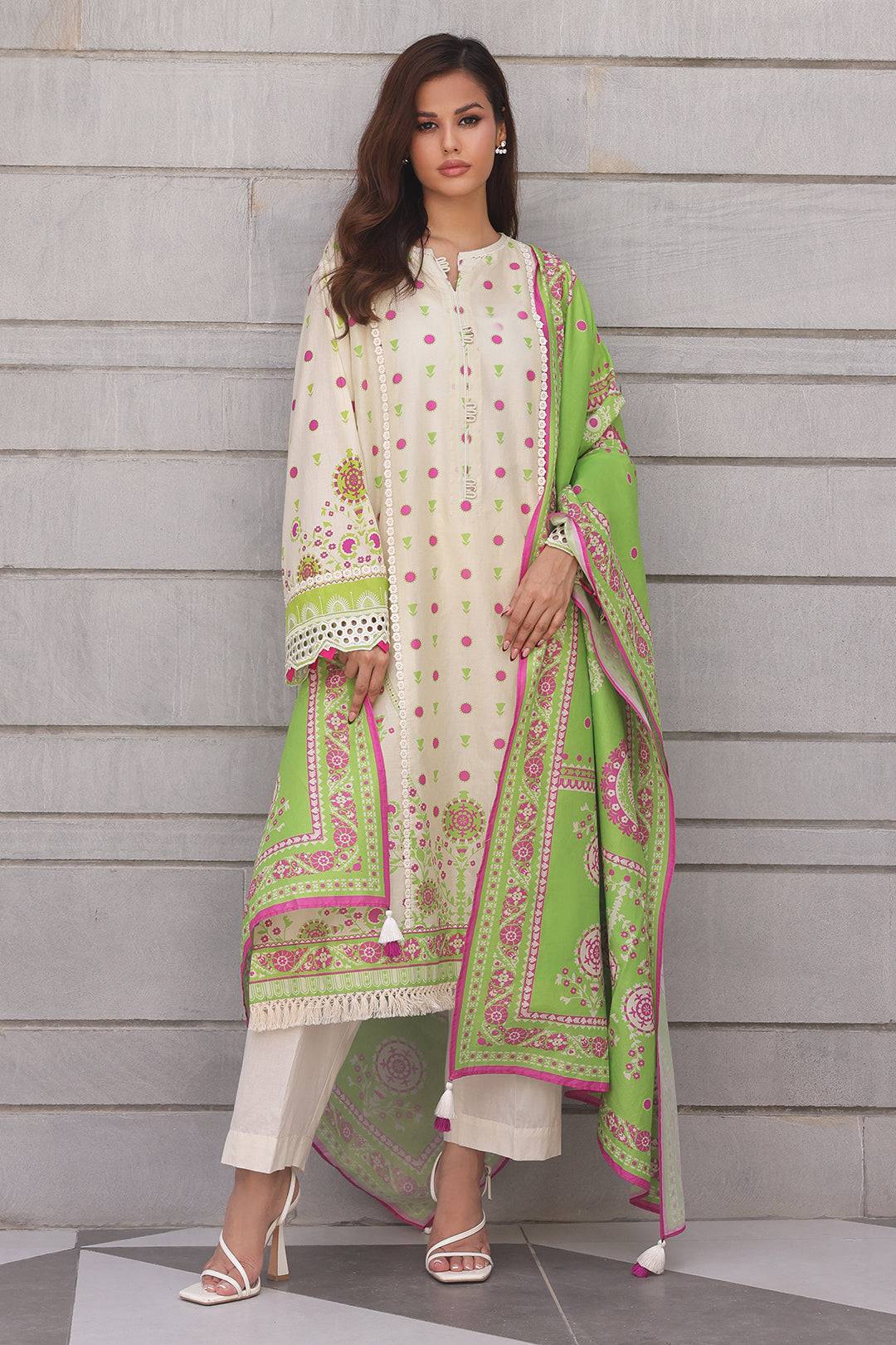 Zellbury | Unstitched 2 Piece Cambric | Embroidered Shirt Dupatta - 0111 by Maria Faisal - Registered Vendor of : Zellbury Women - type : Essential Unstitched - 100% original wedding dresses