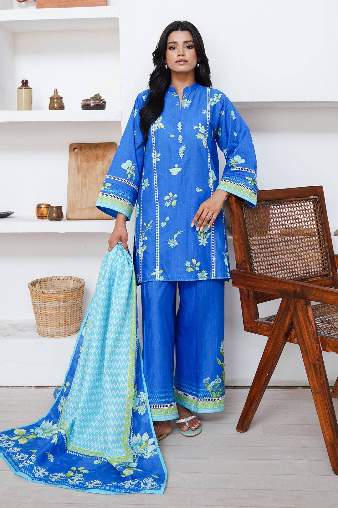 Zellbury | Unstitched 3 Piece Cambric | Embroidered Shirt Shalwar Dupatta - 0065 by Maria Faisal - Registered Vendor of : Zellbury Women - type : Essential Unstitched - 100% original wedding dresses