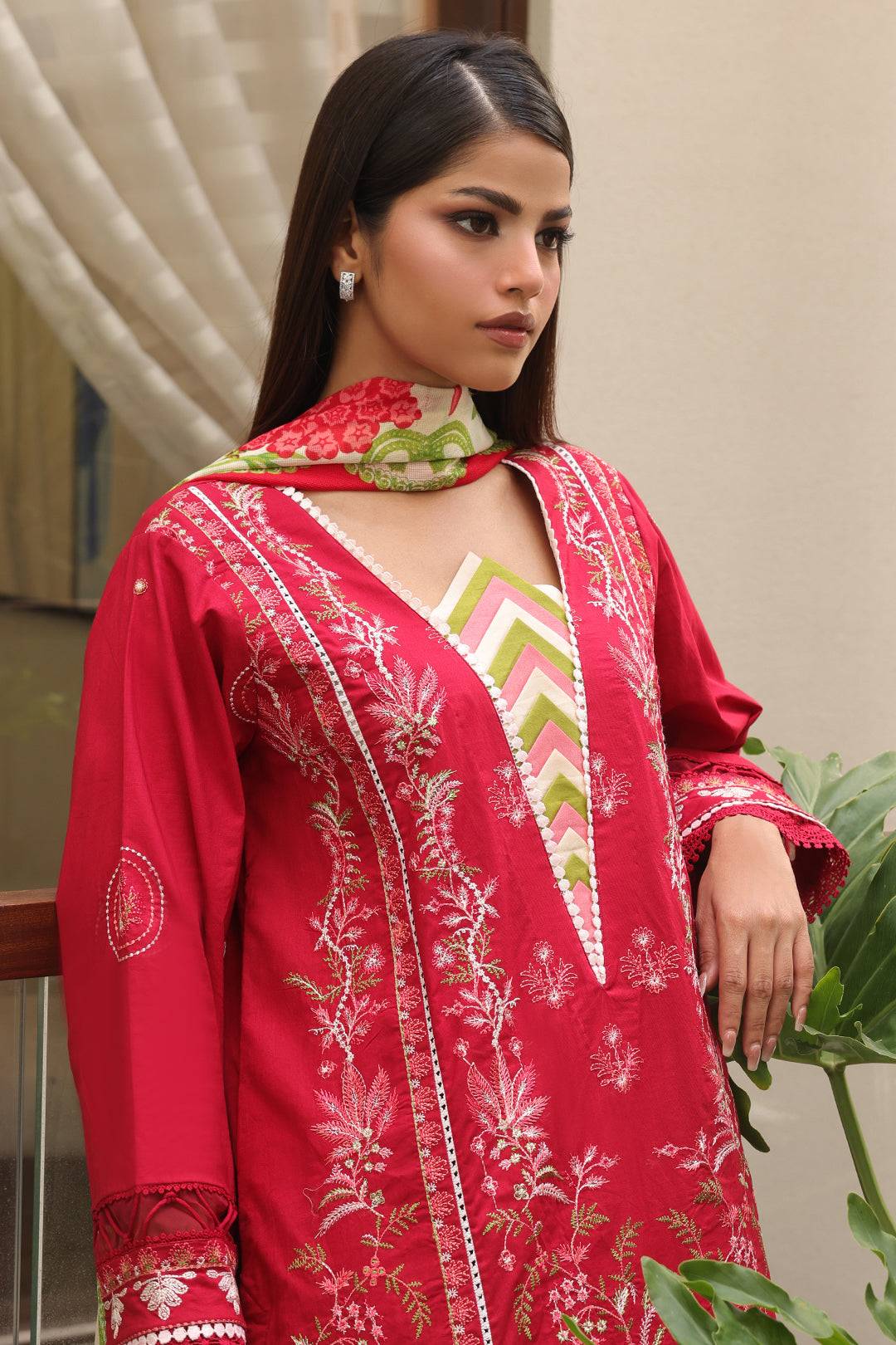 Zellbury | Unstitched 3 Piece Cambric | Embroidered Shirt Shalwar Dupatta - 0074 by Maria Faisal - Registered Vendor of : Zellbury Women - type : Essential Unstitched - 100% original wedding dresses