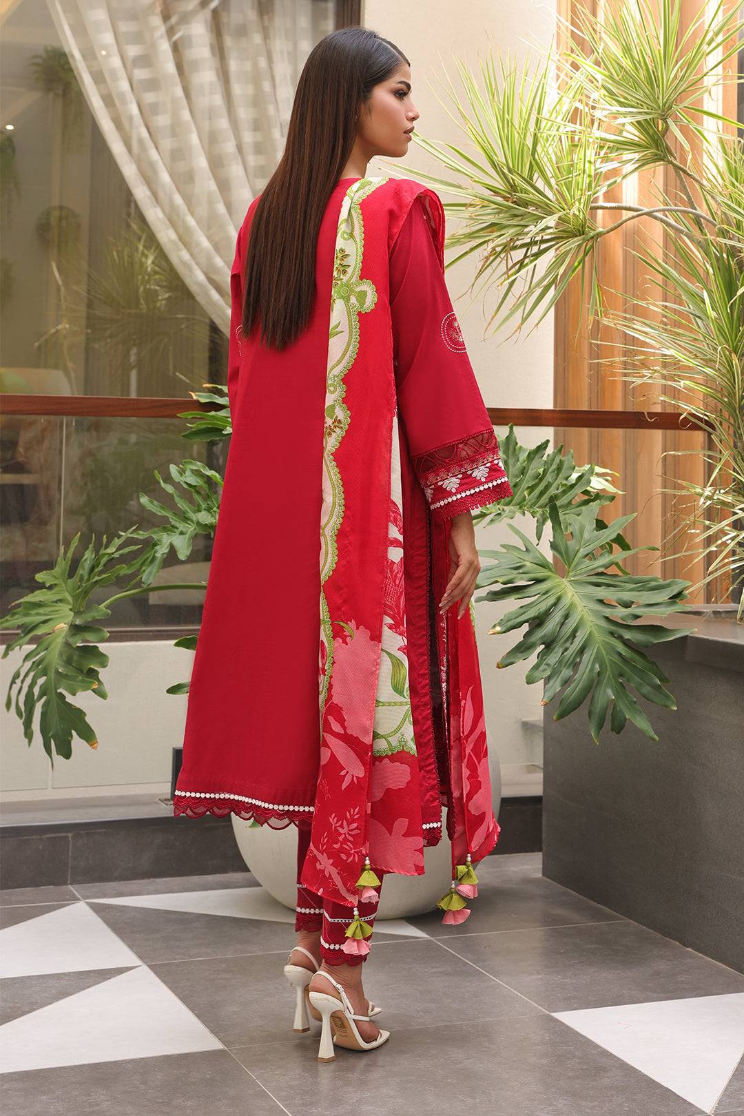 Zellbury | Unstitched 3 Piece Cambric | Embroidered Shirt Shalwar Dupatta - 0074 by Maria Faisal - Registered Vendor of : Zellbury Women - type : Essential Unstitched - 100% original wedding dresses