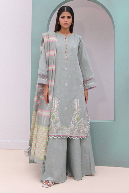 Zellbury | Unstitched 3 Piece Chambray | Embroidered Shirt Shalwar Dupatta - 0075 by Maria Faisal - Registered Vendor of : Zellbury Women - type : Essential Unstitched - 100% original wedding dresses