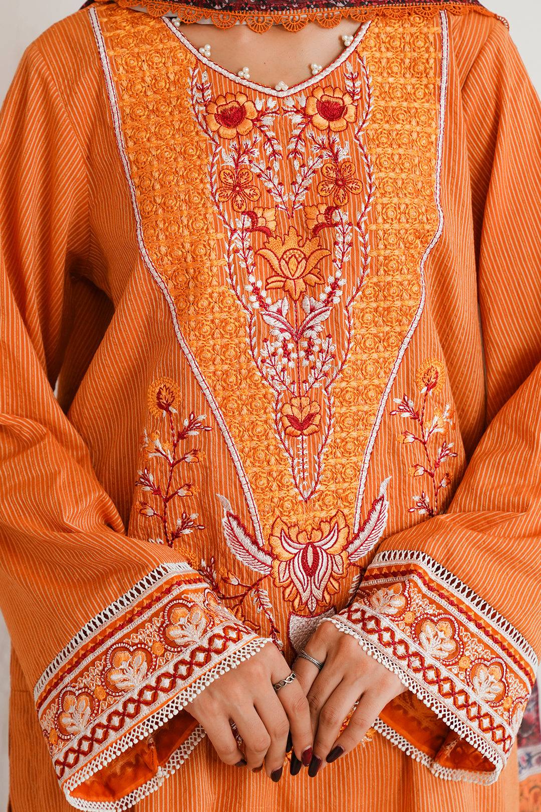 Zellbury | Unstitched 3 Piece Zari | Embroidered Shirt Shalwar Dupatta - 0085 by Maria Faisal - Registered Vendor of : Zellbury Women - type : Signature Unstitched - 100% original wedding dresses