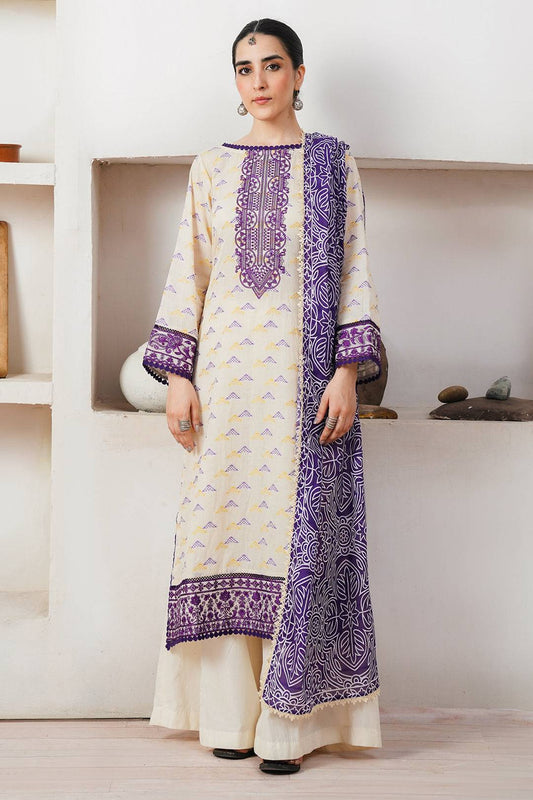 Zellbury | Unstitched 3 Piece Jacquard | Embroidered Shirt Shalwar Dupatta - 0086 by Maria Faisal - Registered Vendor of : Zellbury Women - type : Signature Unstitched - 100% original wedding dresses