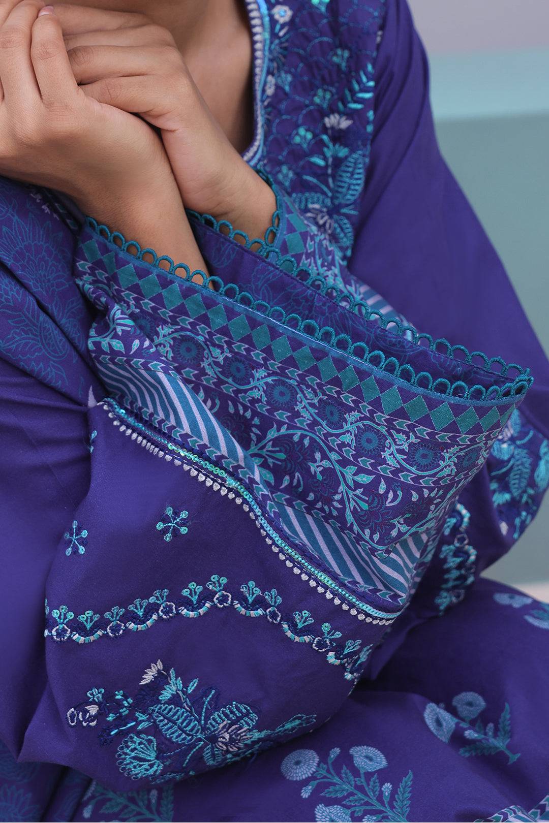Zellbury | Unstitched 3 Piece Cambric | Embroidered Shirt Shalwar Dupatta - 0141 by Maria Faisal - Registered Vendor of : Zellbury Women - type : Essential Unstitched - 100% original wedding dresses