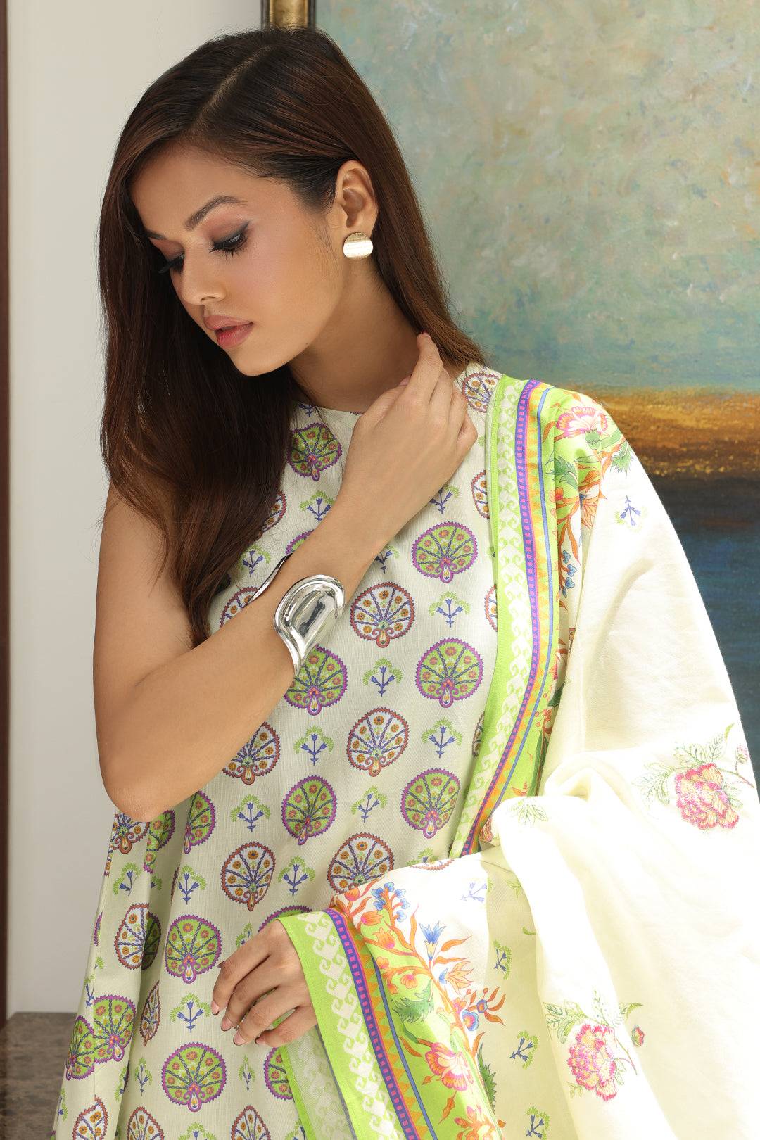 Zellbury | Unstitched 3 Piece Cambric | Embroidered Shirt Shalwar Dupatta - 0143 by Maria Faisal - Registered Vendor of : Zellbury Women - type : Essential Unstitched - 100% original wedding dresses