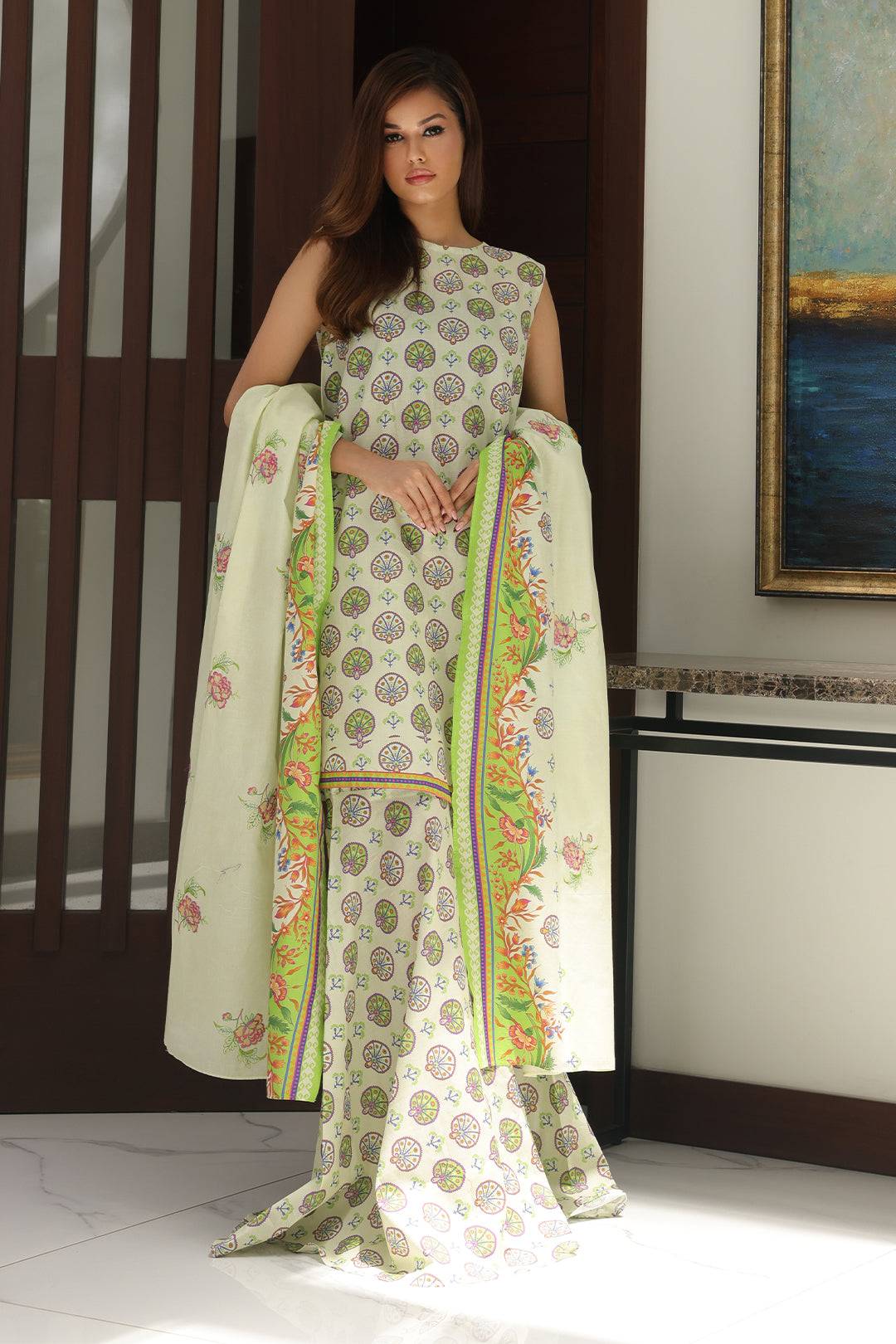 Zellbury | Unstitched 3 Piece Cambric | Embroidered Shirt Shalwar Dupatta - 0143 by Maria Faisal - Registered Vendor of : Zellbury Women - type : Essential Unstitched - 100% original wedding dresses