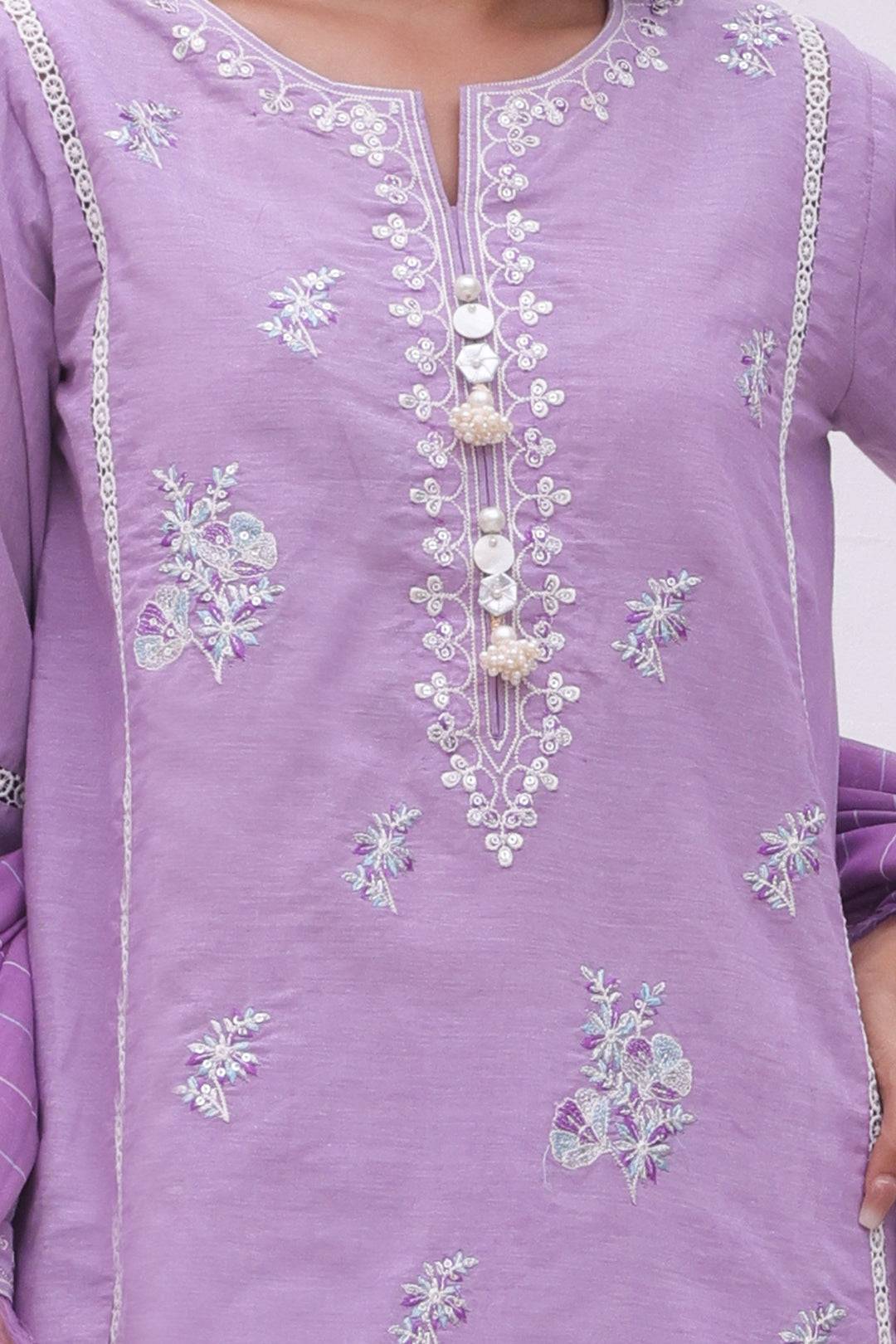 Zellbury | Unstitched 3 Piece Chambray | Embroidered Shirt Shalwar Dupatta - 0145 by Maria Faisal - Registered Vendor of : Zellbury Women - type : Essential Unstitched - 100% original wedding dresses