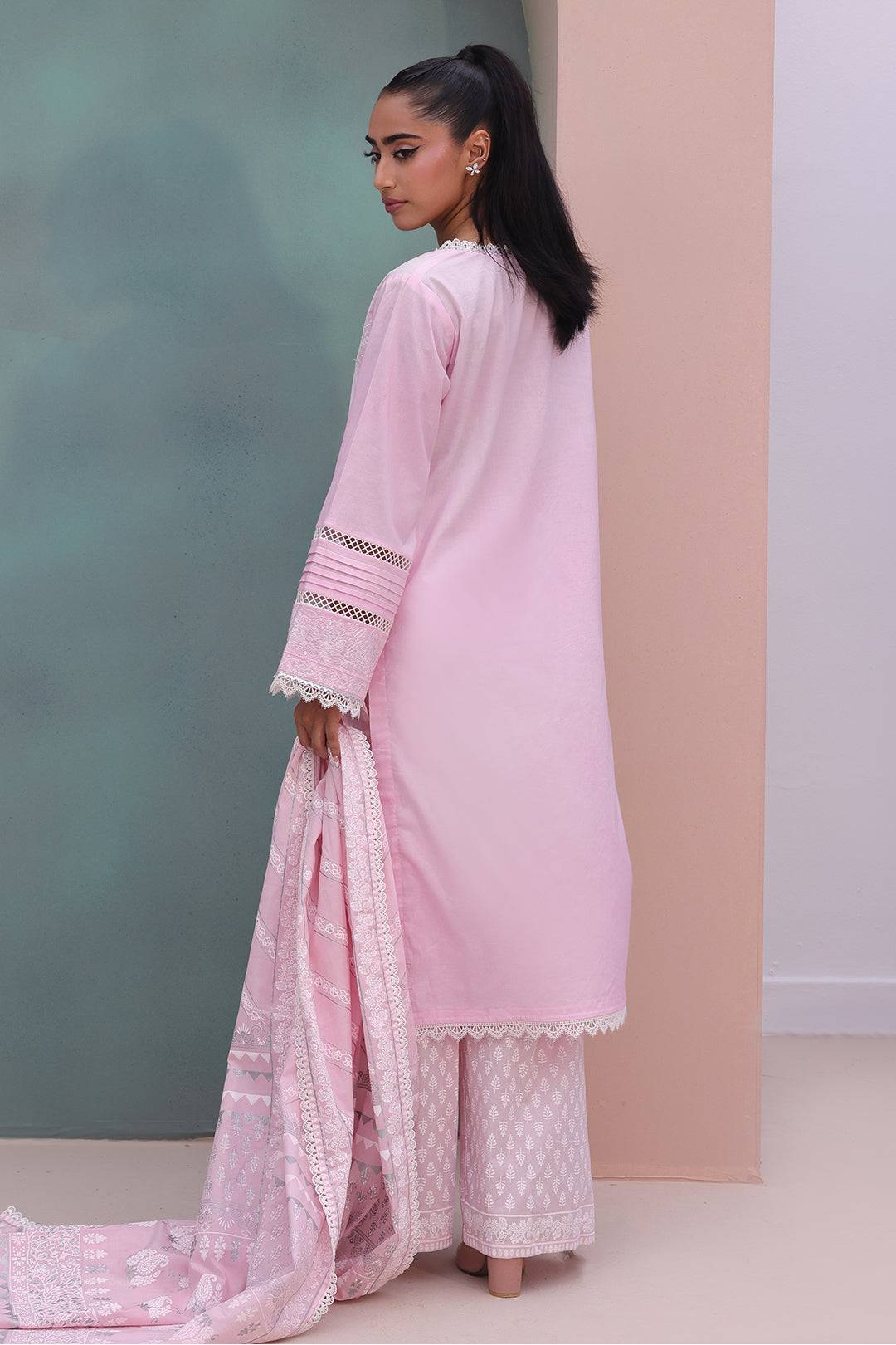 Zellbury | Unstitched 3 Piece Cambric | Embroidered Shirt Shalwar Dupatta - 0147 by Maria Faisal - Registered Vendor of : Zellbury Women - type : Essential Unstitched - 100% original wedding dresses