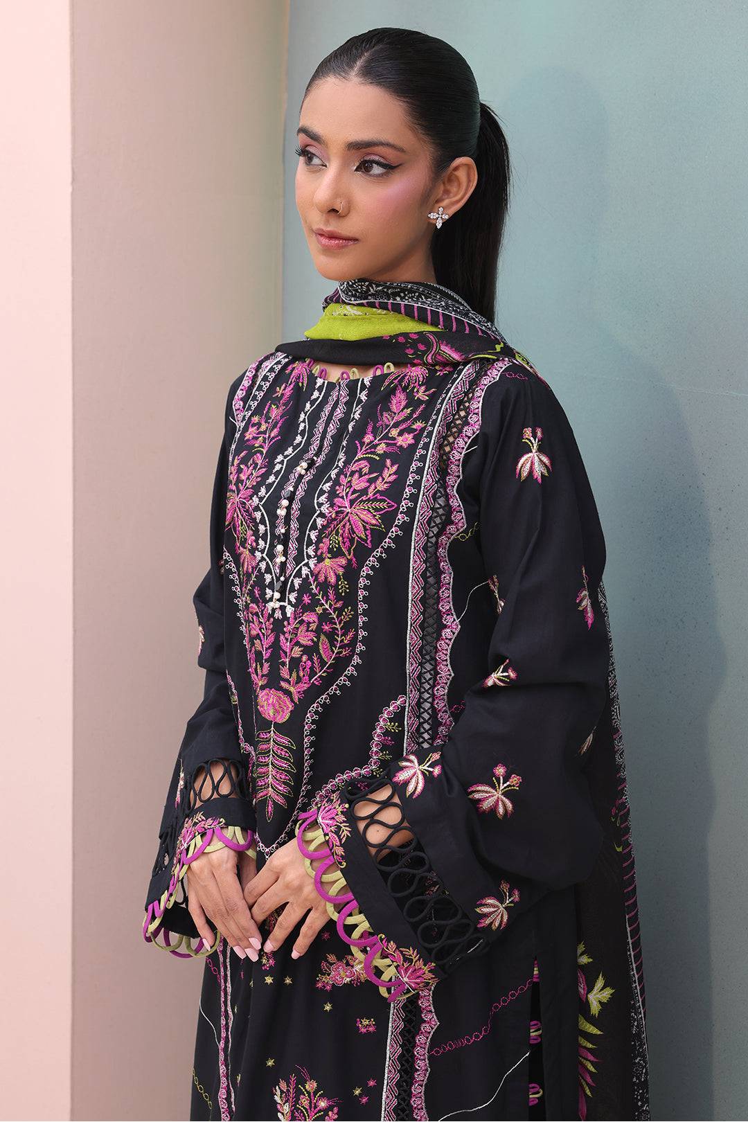 Zellbury | Unstitched 3 Piece Chambray | Embroidered Shirt Shalwar Dupatta - 0148 by Maria Faisal - Registered Vendor of : Zellbury Women - type : Essential Unstitched - 100% original wedding dresses
