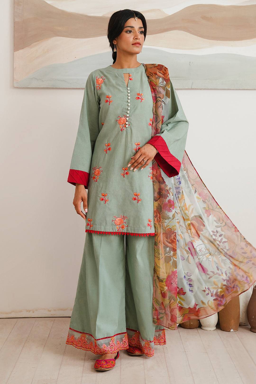 Zellbury | Unstitched 3 Piece Cambric | Embroidered Shirt Shalwar Dupatta - 0149 by Maria Faisal - Registered Vendor of : Zellbury Women - type : Signature Unstitched - 100% original wedding dresses