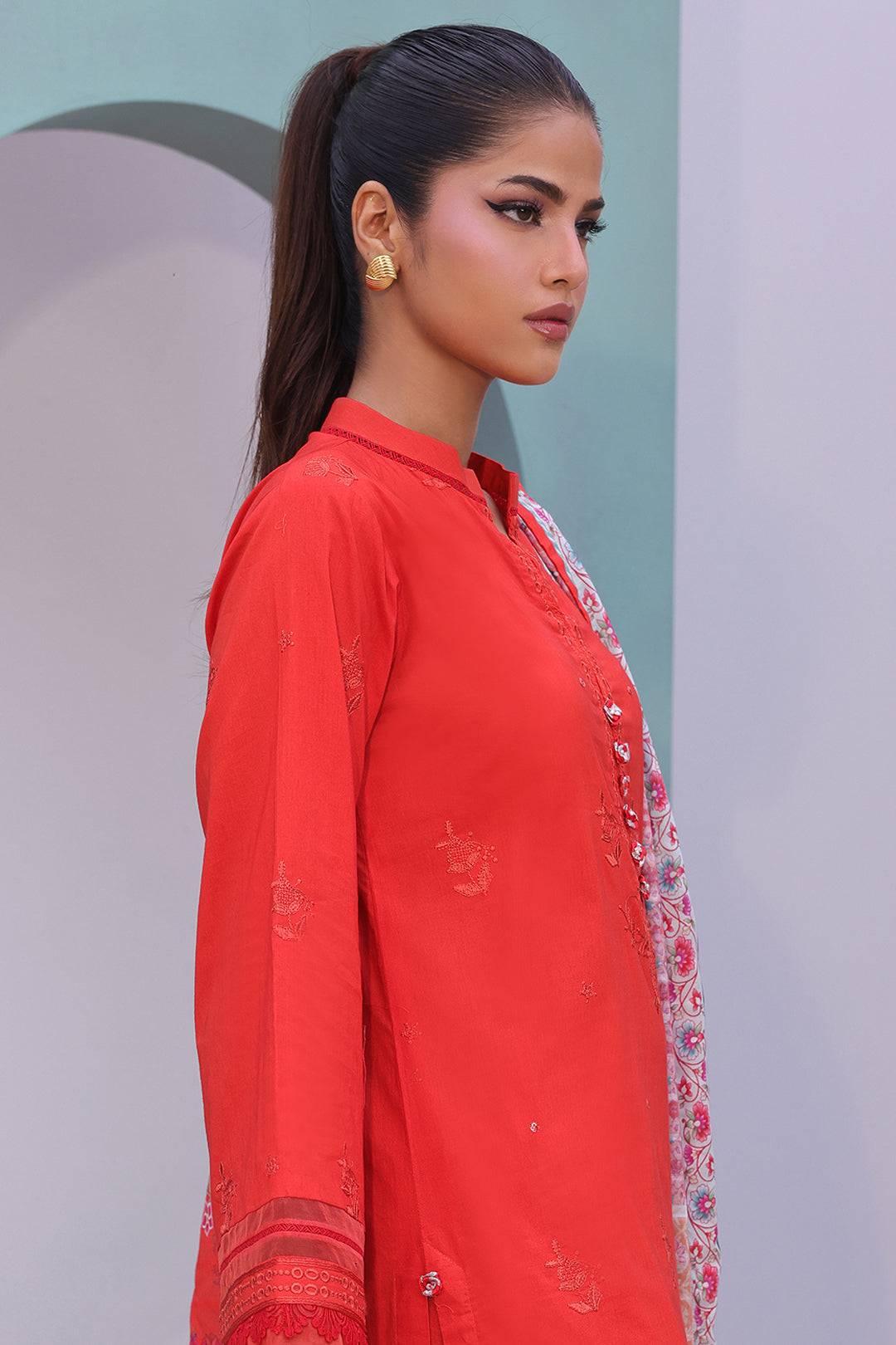 Zellbury | Unstitched 3 Piece Cambric | Embroidered Shirt Shalwar Dupatta - 0152 by Maria Faisal - Registered Vendor of : Zellbury Women - type : Signature Unstitched - 100% original wedding dresses