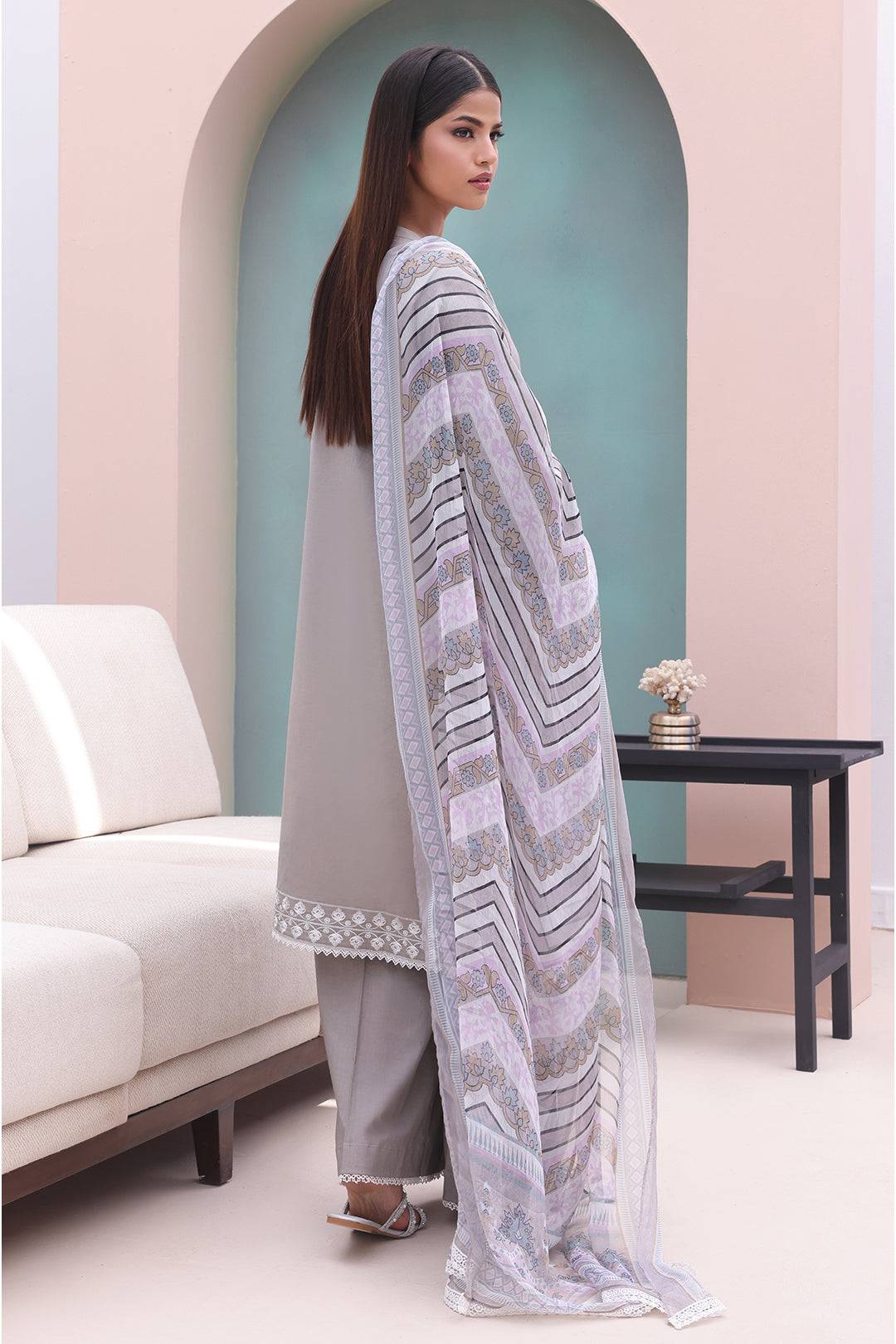 Zellbury | Unstitched 3 Piece Cambric | Embroidered Shirt Shalwar Dupatta - 0601 by Maria Faisal - Registered Vendor of : Zellbury Women - type : Essential Unstitched - 100% original wedding dresses