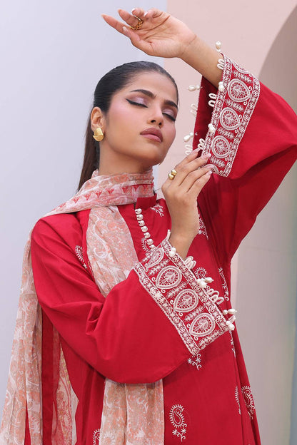 Zellbury | Unstitched 3 Piece Cambric | Embroidered Shirt Shalwar Dupatta - 0602 by Maria Faisal - Registered Vendor of : Zellbury Women - type : Essential Unstitched - 100% original wedding dresses