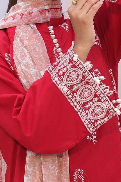 Zellbury | Unstitched 3 Piece Cambric | Embroidered Shirt Shalwar Dupatta - 0602 by Maria Faisal - Registered Vendor of : Zellbury Women - type : Essential Unstitched - 100% original wedding dresses