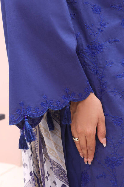Zellbury | Unstitched 3 Piece Cambric | Embroidered Shirt Dupatta - 0604 by Maria Faisal - Registered Vendor of : Zellbury Women - type : Essential Unstitched - 100% original wedding dresses