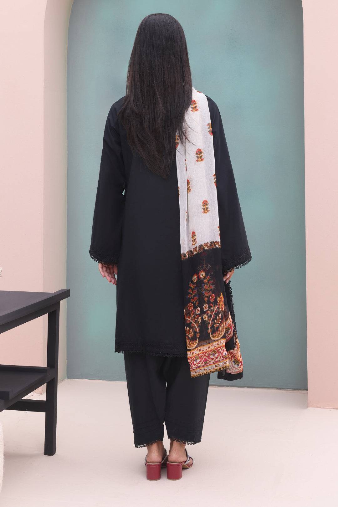 Zellbury | Unstitched 3 Piece Cambric | Embroidered Shirt Shalwar Dupatta - 0605 by Maria Faisal - Registered Vendor of : Zellbury Women - type : Essential Unstitched - 100% original wedding dresses