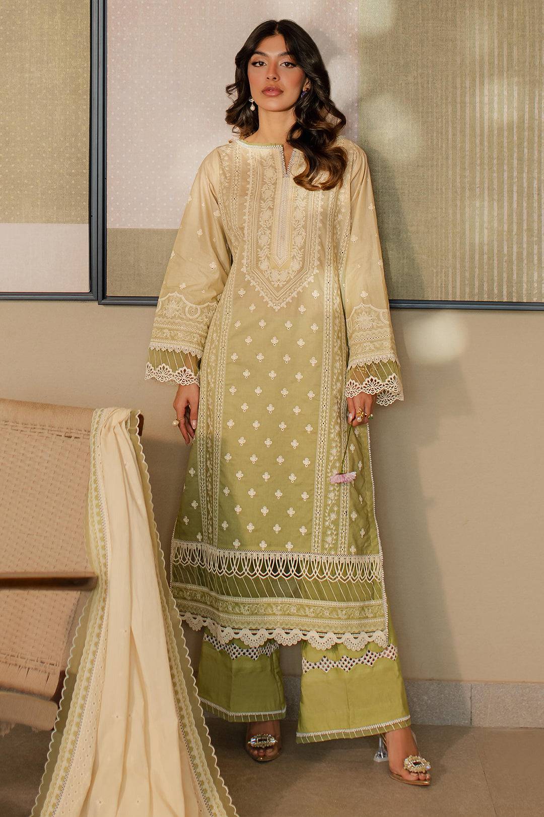 Zellbury | Unstitched 3 Piece Chikankari | Embroidered Shirt Shalwar Dupatta - 0702 by Maria Faisal - Registered Vendor of : Zellbury Women - type : Signature Unstitched - 100% original wedding dresses