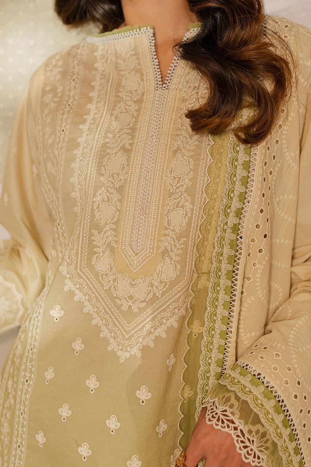 Zellbury | Unstitched 3 Piece Chikankari | Embroidered Shirt Shalwar Dupatta - 0702 by Maria Faisal - Registered Vendor of : Zellbury Women - type : Signature Unstitched - 100% original wedding dresses