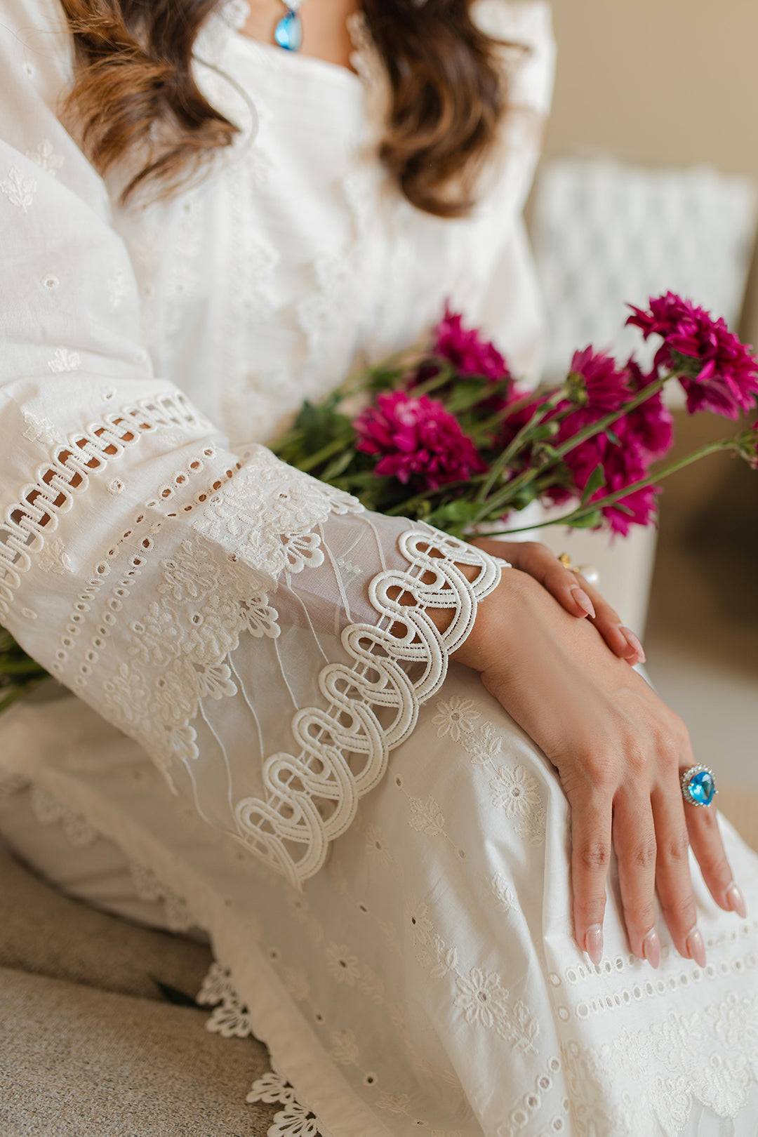 Zellbury | Unstitched 3 Piece Chikankari | Embroidered Shirt Shalwar Dupatta - 0704 by Maria Faisal - Registered Vendor of : Zellbury Women - type : Signature Unstitched - 100% original wedding dresses