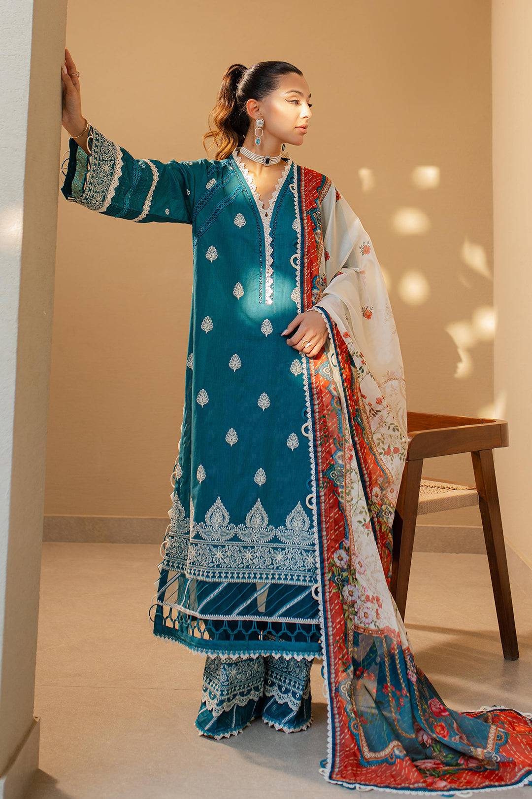 Zellbury | Unstitched 3 Piece Chikankari | Embroidered Shirt Shalwar Dupatta - 0705 by Maria Faisal - Registered Vendor of : Zellbury Women - type : Signature Unstitched - 100% original wedding dresses