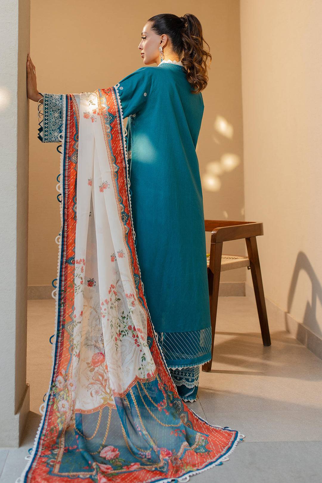 Zellbury | Unstitched 3 Piece Chikankari | Embroidered Shirt Shalwar Dupatta - 0705 by Maria Faisal - Registered Vendor of : Zellbury Women - type : Signature Unstitched - 100% original wedding dresses