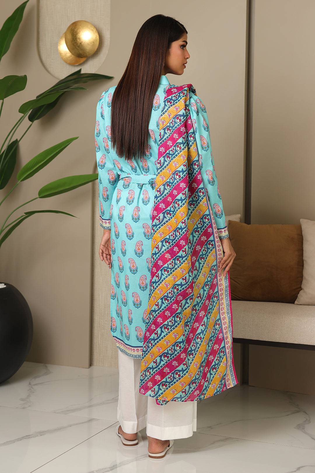 Zellbury | Unstitched 2 Piece Cambric | Shirt Dupatta - 0001 by Maria Faisal - Registered Vendor of : Zellbury Women - type : Essential Unstitched - 100% original wedding dresses