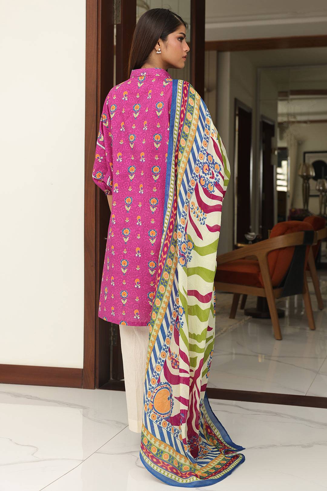 Zellbury | Unstitched 2 Piece Cambric | Shirt Dupatta - 0002 by Maria Faisal - Registered Vendor of : Zellbury Women - type : Essential Unstitched - 100% original wedding dresses