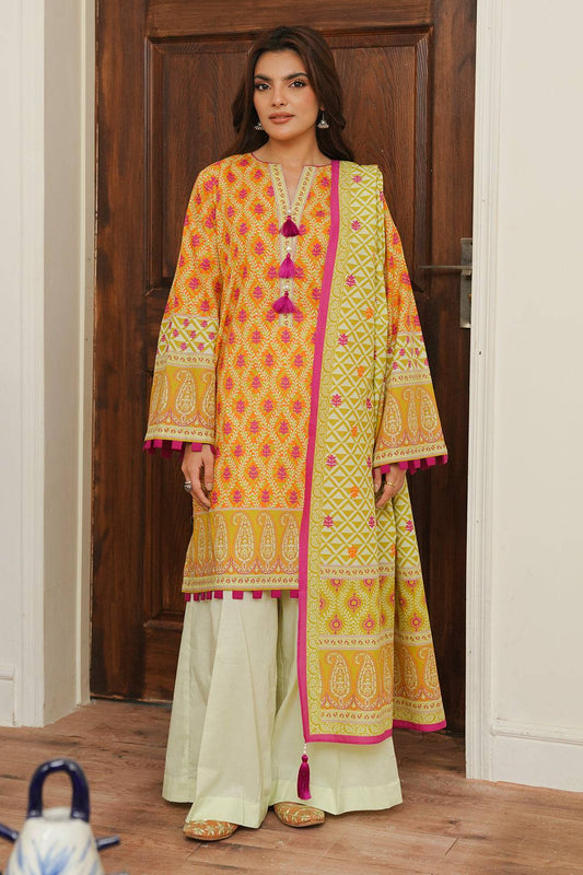 Zellbury | Unstitched 2 Piece Cambric | Shirt Dupatta - 0005 by Maria Faisal - Registered Vendor of : Zellbury Women - type : Essential Unstitched - 100% original wedding dresses