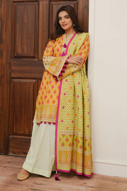 Zellbury | Unstitched 2 Piece Cambric | Shirt Dupatta - 0005 by Maria Faisal - Registered Vendor of : Zellbury Women - type : Essential Unstitched - 100% original wedding dresses