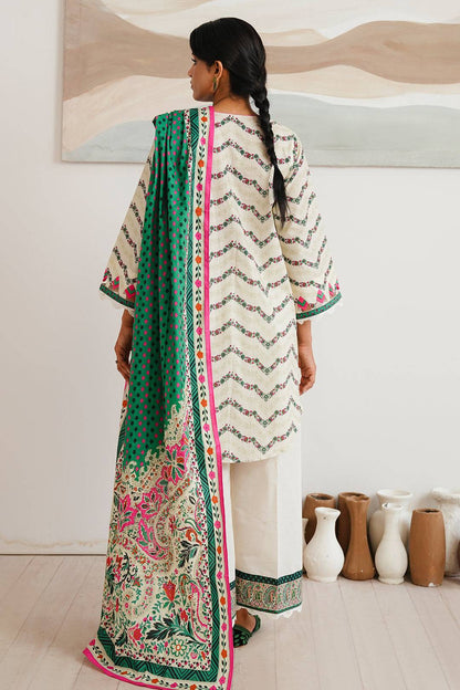 Zellbury | Unstitched 2 Piece Cambric | Shirt Dupatta - 0009 by Maria Faisal - Registered Vendor of : Zellbury Women - type : Essential Unstitched - 100% original wedding dresses