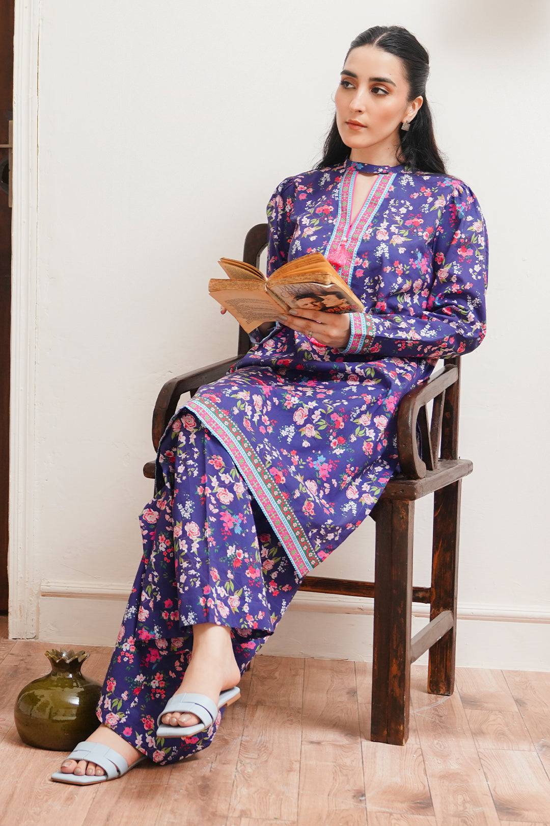 Zellbury | Unstitched 2 Piece Cambric | Shirt Shalwar - 0012 by Maria Faisal - Registered Vendor of : Zellbury Women - type : Essential Unstitched - 100% original wedding dresses