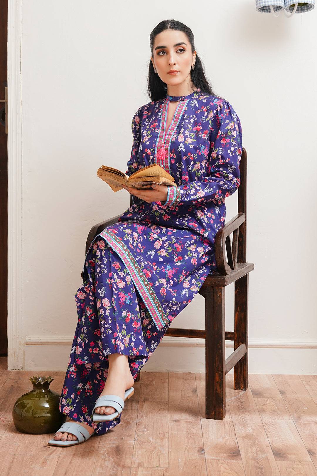 Zellbury | Unstitched 2 Piece Cambric | Shirt Shalwar - 0012 by Maria Faisal - Registered Vendor of : Zellbury Women - type : Essential Unstitched - 100% original wedding dresses